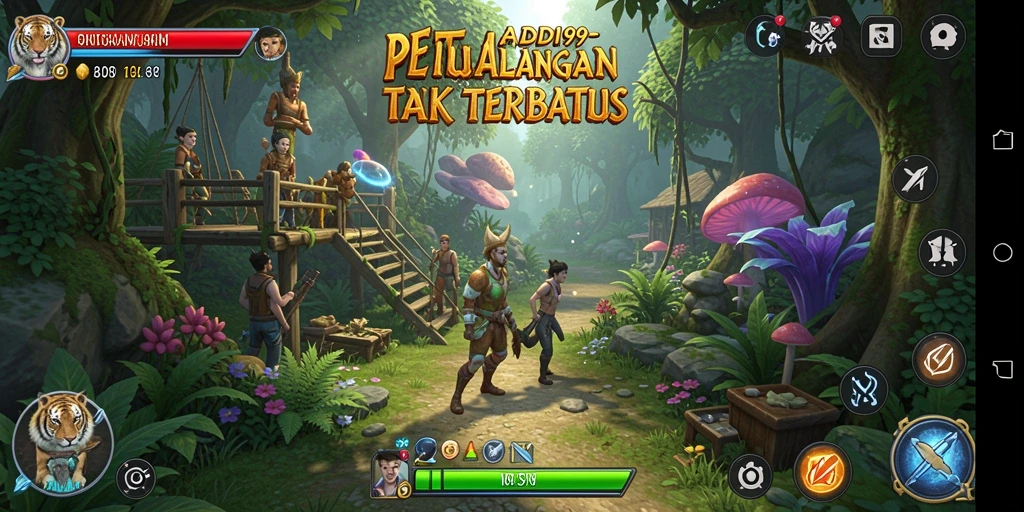 Tampilkan aksi seru dari gameplay petualangan ADI99.