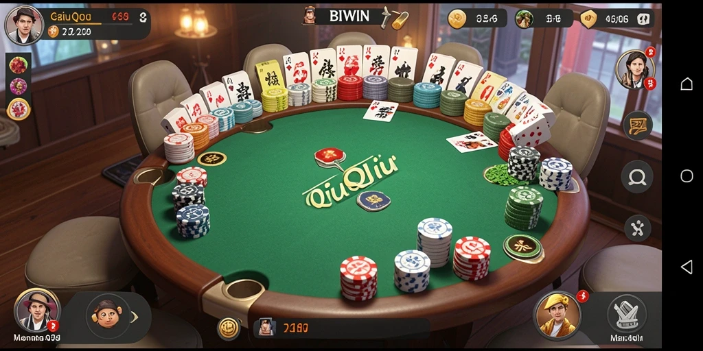 Tampilan gameplay QiuQiu yang menegangkan dan seru.