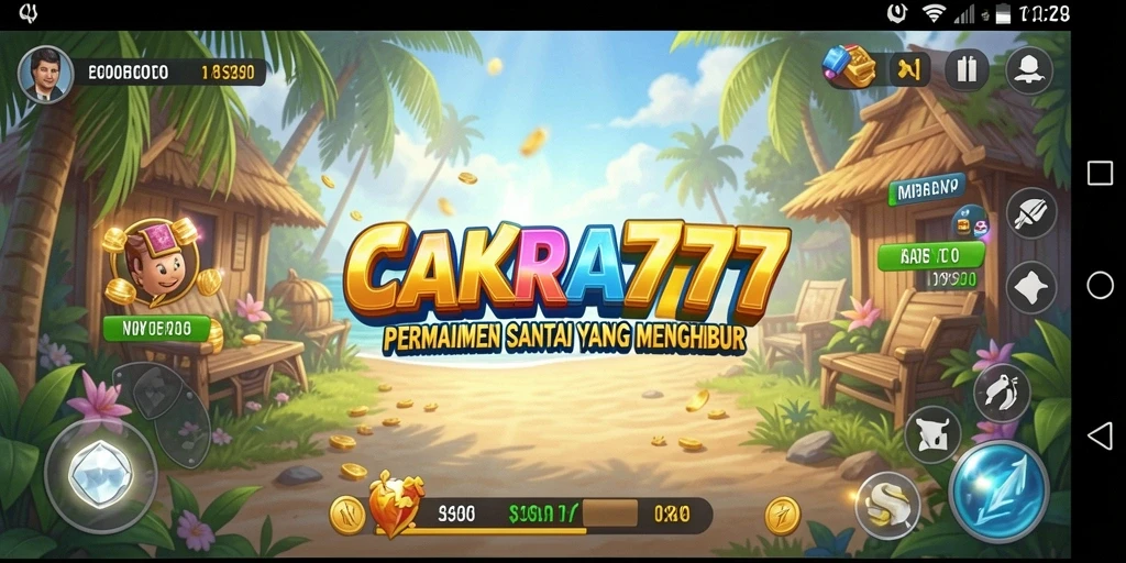 Screenshot gameplay CAKRA777 yang penuh warna dan seru.