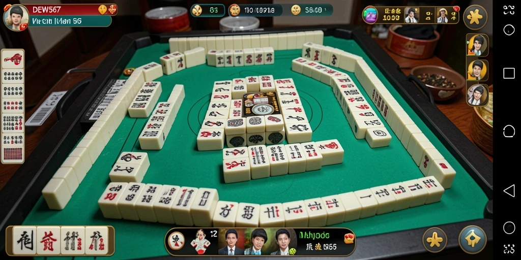 Tampilan permainan Mahjong yang menarik di DEWI567.