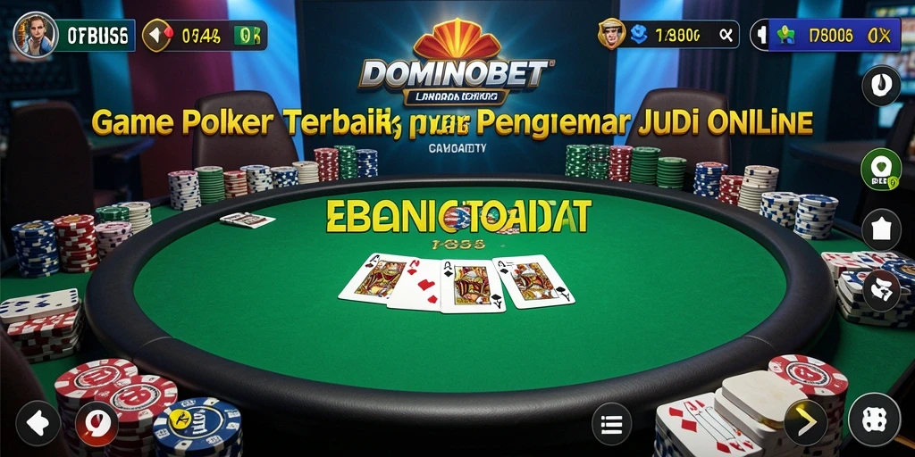 Screenshot gameplay DOMINOBET yang memperlihatkan aksi poker seru.