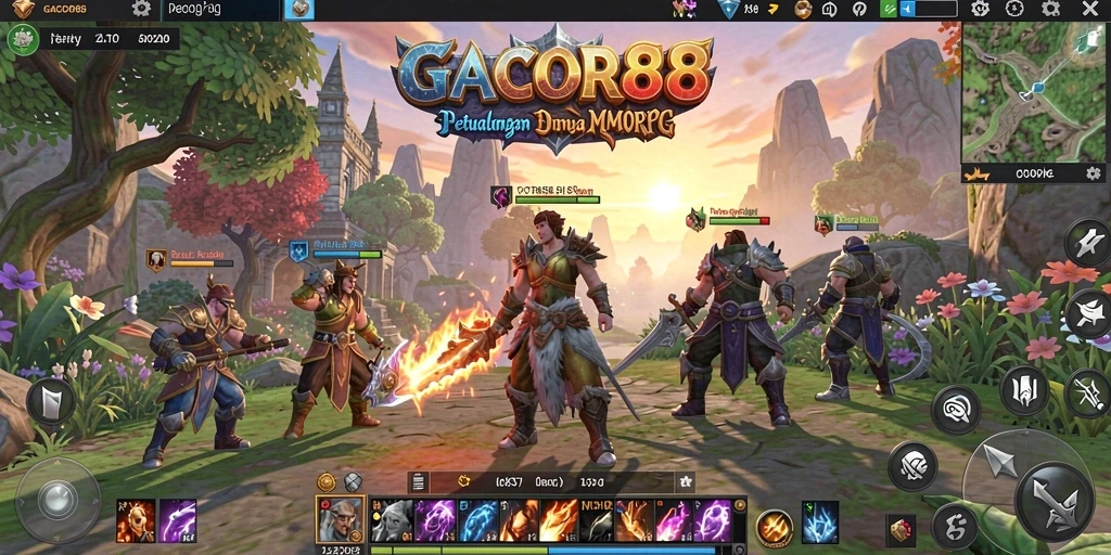 Tampilan gameplay GACOR88 yang mendebarkan dalam dunia MMORPG.