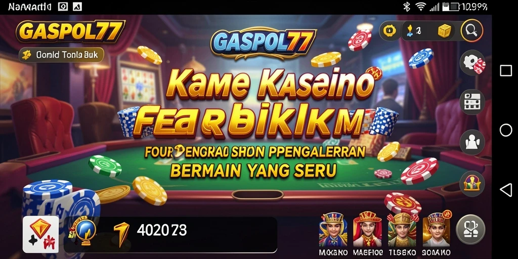 Screenshot dari GASPOL77 menunjukkan gameplay Kasino yang menarik.