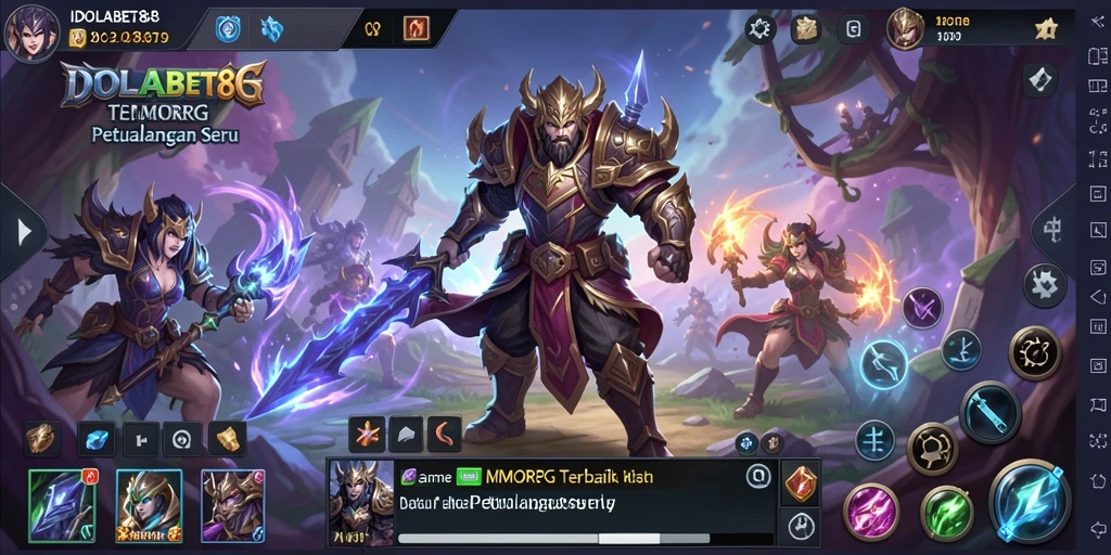 Tangkapan layar gameplay <strong>IDOLABET88</strong> yang menampilkan pertempuran epik di dunia fantasi.