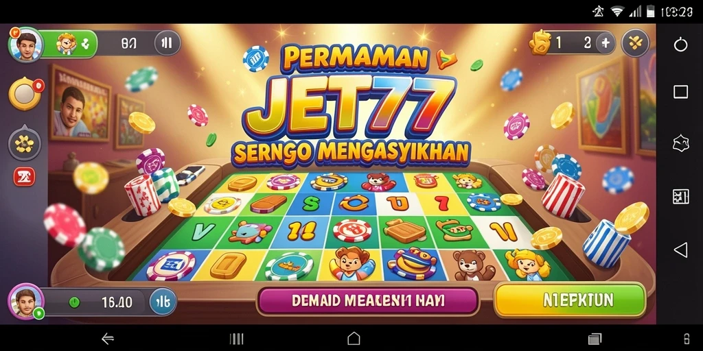 Screenshot gameplay JET77 menampilkan suasana seru permainan Bingo.