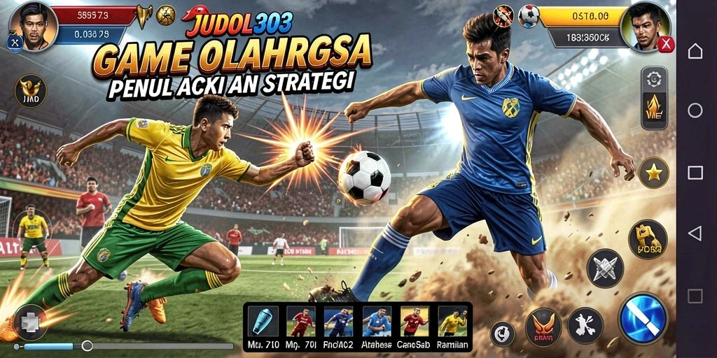 Tampilan gameplay JUDOL303 yang menggambarkan aksi olahraga yang seru.