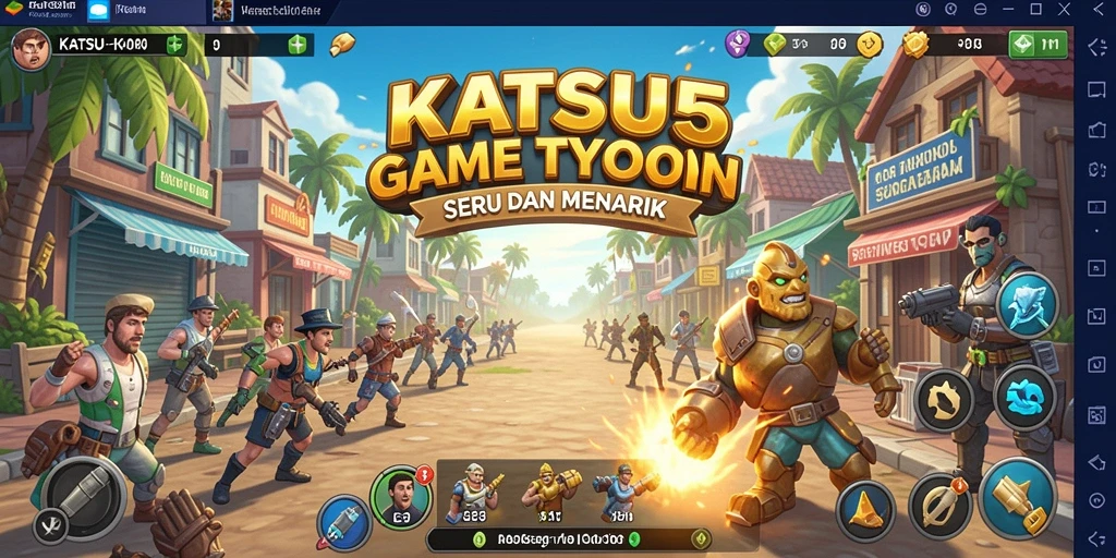 Tampilan gameplay KATSU5 yang interaktif dan menarik.