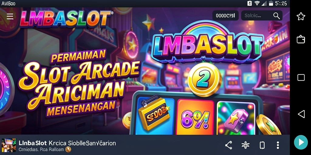 Tampilan gameplay seru dari LMBASLOT dengan grafik berwarna-warni.