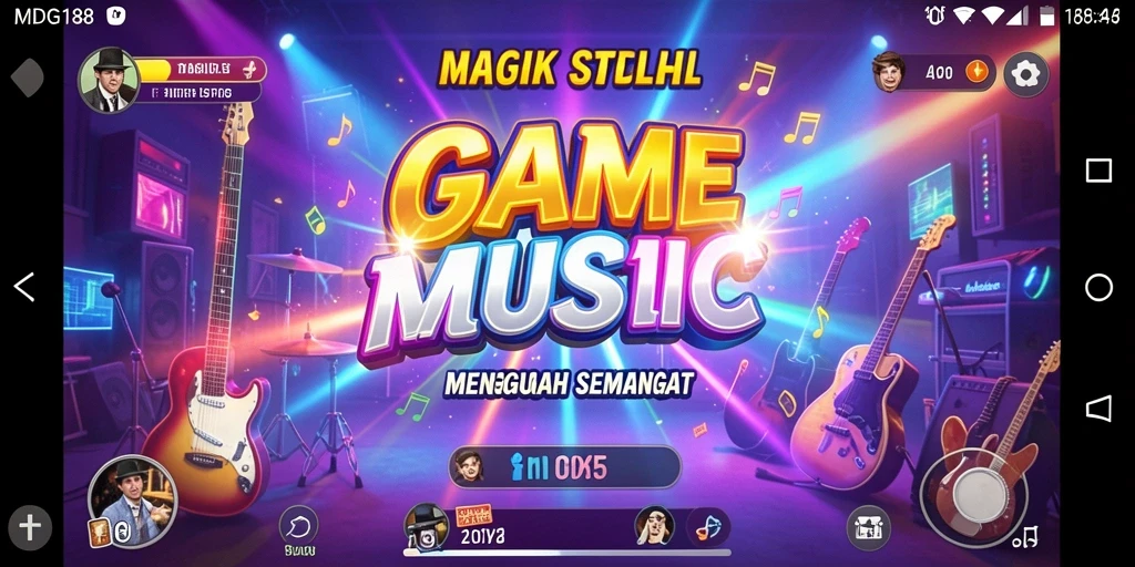 Tampilan gameplay interaktif dan penuh warna dari MDG188.