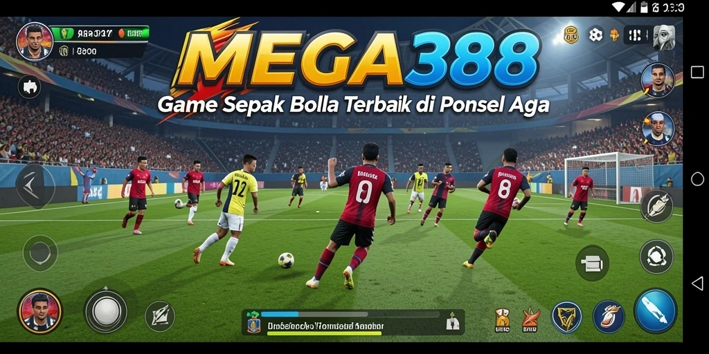 Gambaran gameplay sepak bola yang mendebarkan di MEGA388.