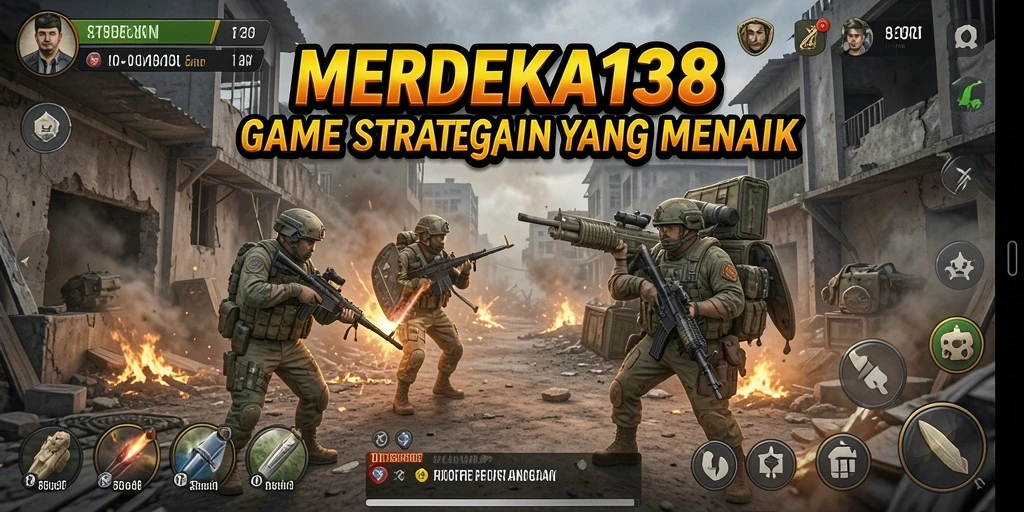Tampilan gameplay menarik dari MERDEKA138 dalam pertempuran strategi.
