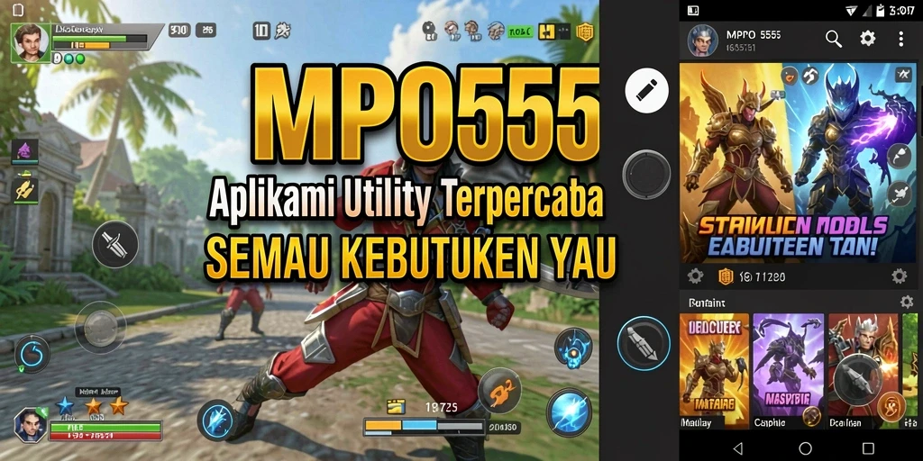 Screenshot MPO555 menampilkan antarmuka aplikasi Utility yang intuitif.