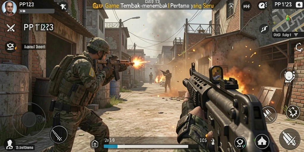Gameplay PP123 yang menegangkan dan seru.