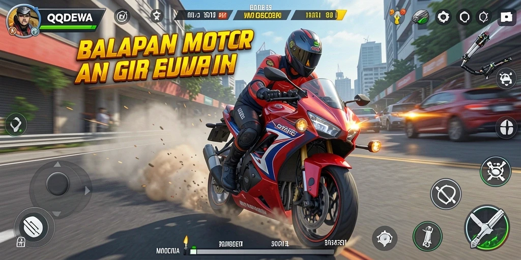Tampilan gameplay seru dalam QQDEWA yang memukau.