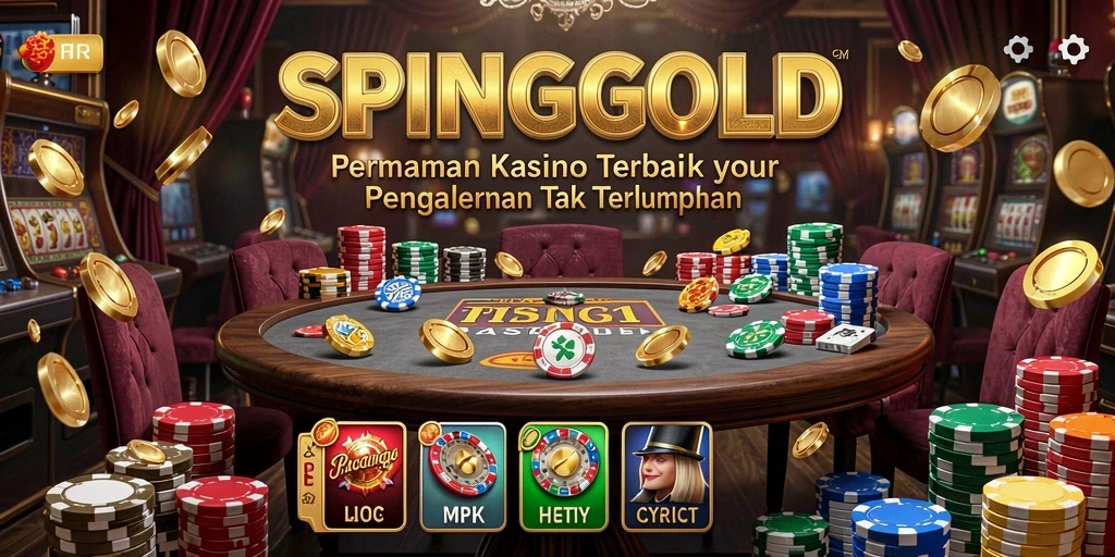 Screenshot SPINGOLD menampilkan aksi mendebarkan dalam permainan Kasino.