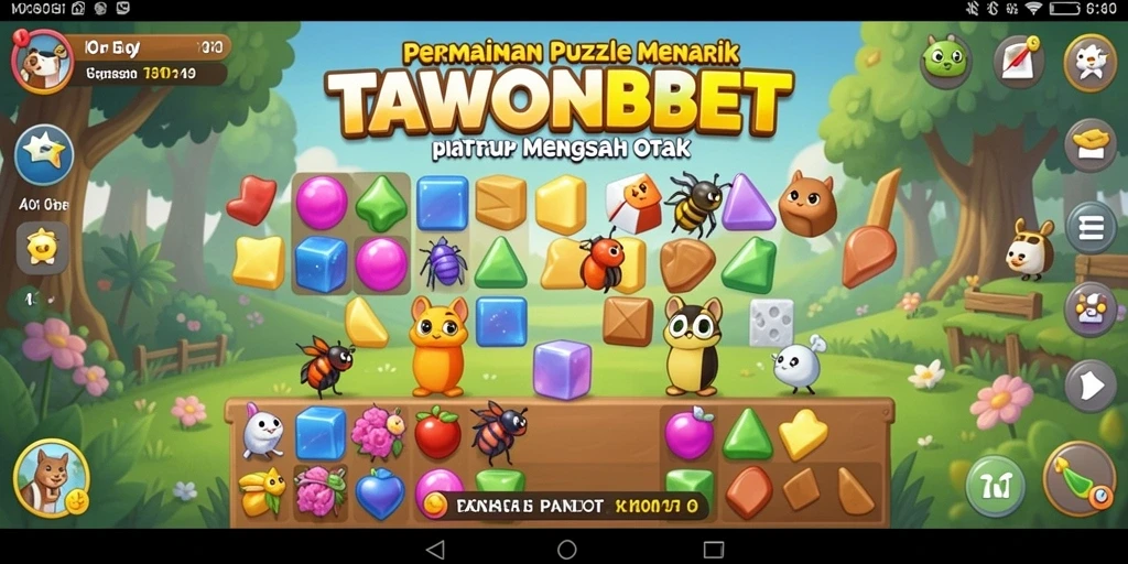 Screenshot utama TAWONBET menampilkan gameplay Puzzle yang menantang.