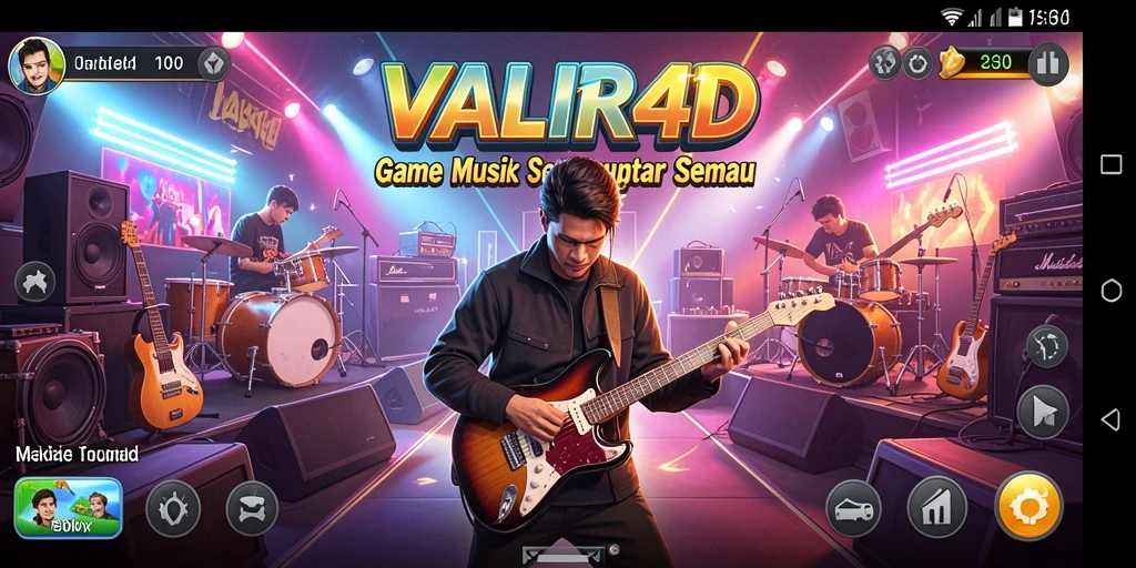 Tampilan menarik dari gameplay VALIR4D yang penuh irama.